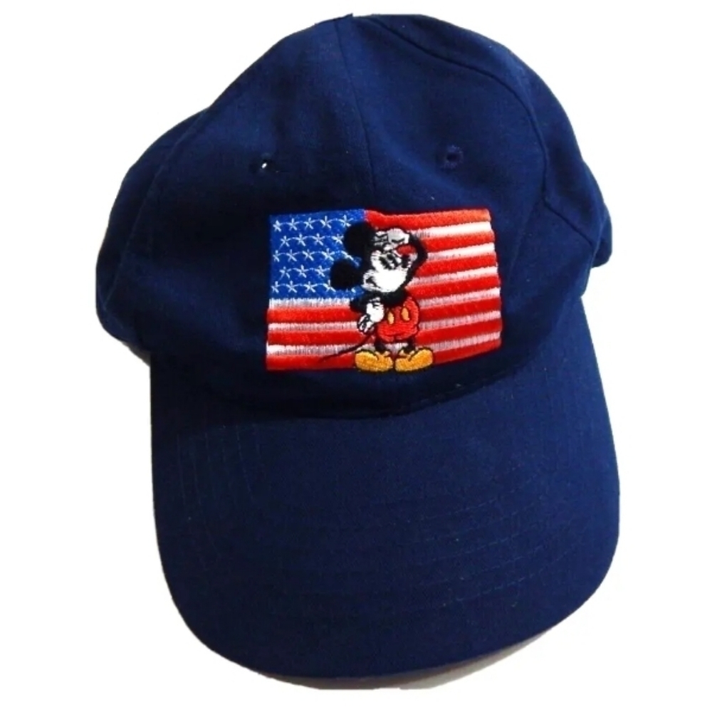 Disney Store Mickey Mouse American Flag Embroidered Hat